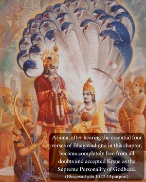 Purport to Bhagavad Gita 10.12-13 image - thumbnail size