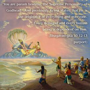 Purport to Bhagavad Gita 10.12-13 image - thumbnail size