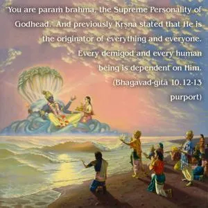 Purport to Bhagavad Gita 10.12-13 image - thumbnail size