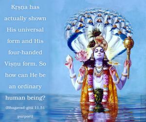 Purport to Bhagavad Gita 11.51 image - thumbnail size