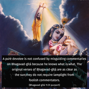 Purport to Bhagavad Gita 11.51 image - thumbnail size