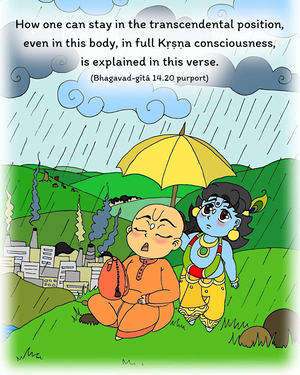 Purport to Bhagavad Gita 14.20 image - thumbnail size