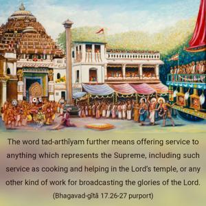 Purport to Bhagavad Gita 17.26-27 image - thumbnail size