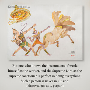 Purport to Bhagavad Gita 18.17 image - thumbnail size