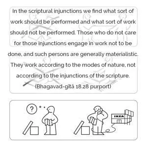 Purport to Bhagavad Gita 18.28 image - thumbnail size