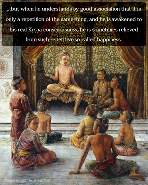 Purport to Bhagavad Gita 18.36 image - thumbnail size