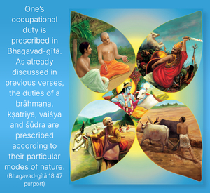Purport to Bhagavad Gita 18.47 image - thumbnail size