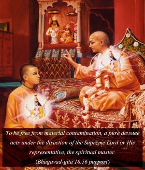 Purport to Bhagavad Gita 18.56 image - thumbnail size