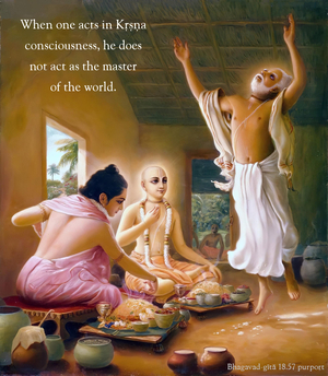 Purport to Bhagavad Gita 18.57 image - thumbnail size