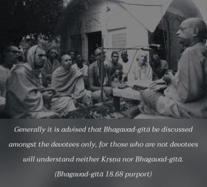Purport to Bhagavad Gita 18.68 image - thumbnail size