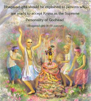 Purport to Bhagavad Gita 18.68 image - thumbnail size
