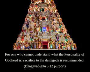 Purport to Bhagavad Gita 3.12 image - thumbnail size