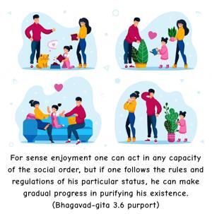 Purport to Bhagavad Gita 3.6 image - thumbnail size