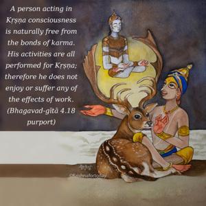 Purport to Bhagavad Gita 4.18 image - thumbnail size
