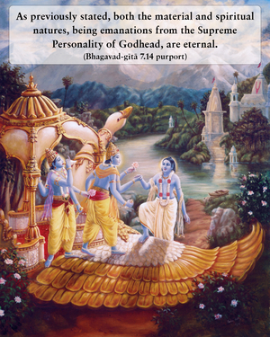 Purport to Bhagavad Gita 7.14 image - thumbnail size