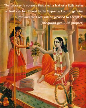 Purport to Bhagavad Gita 9.26 image - thumbnail size